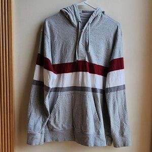 American Eagle Outfitters Striped Hooded Pullover Sweatshirt Size Large